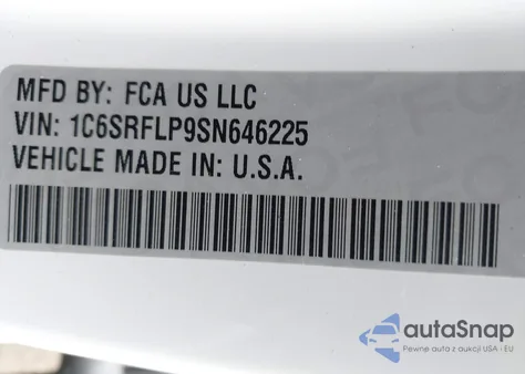 2025 Ram 1500 Rebel 4X4 5'7 Box from USA, damaged, VIN 1C6SRFLP9SN646225